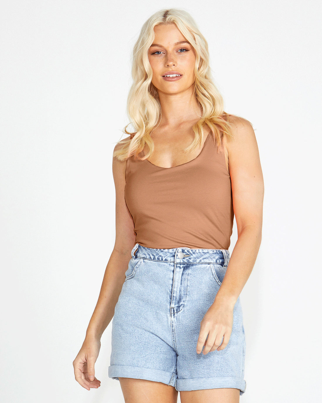 Cassie Singlet - Chocolate