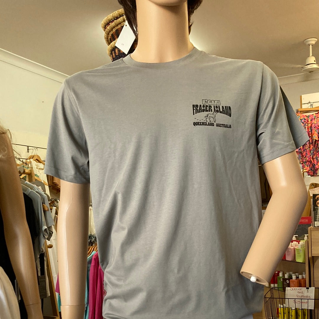 K’gari (Fraser Island) Map Shirt - Slate