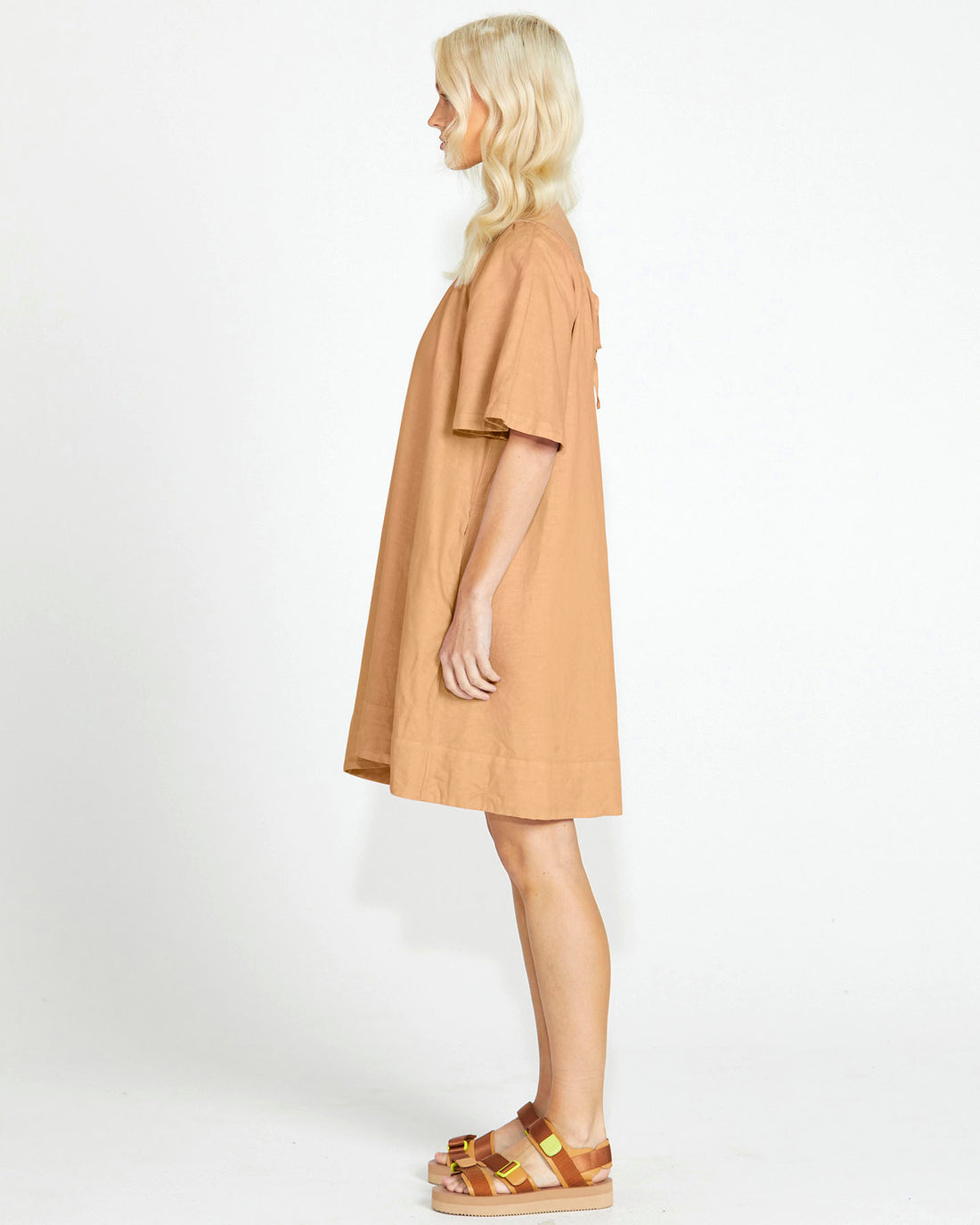 Aria Back Mini Dress | Tan Back Mini Dress | Beach Shakk Rainbow Beach