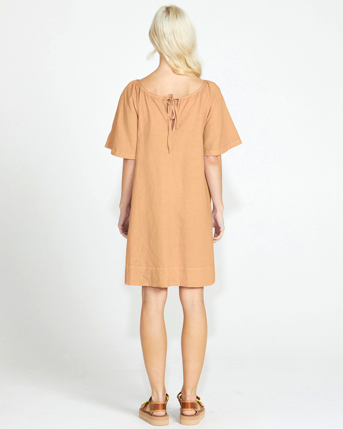 Aria Back Mini Dress | Tan Back Mini Dress | Beach Shakk Rainbow Beach
