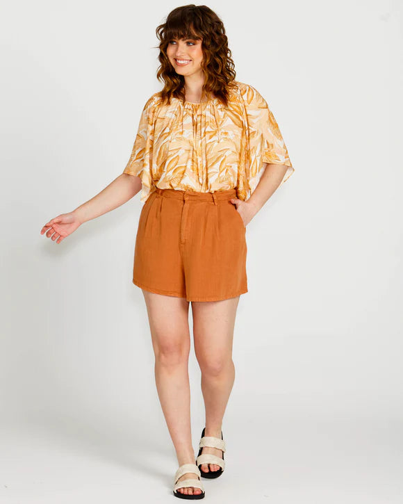 Zahlia High Waisted Short - Tan