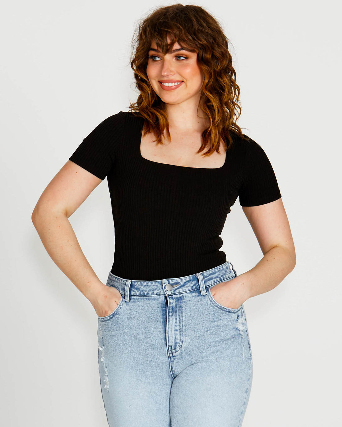 Aubrey Black Top | Black Aubrey Top | Beach Shakk Rainbow Beach