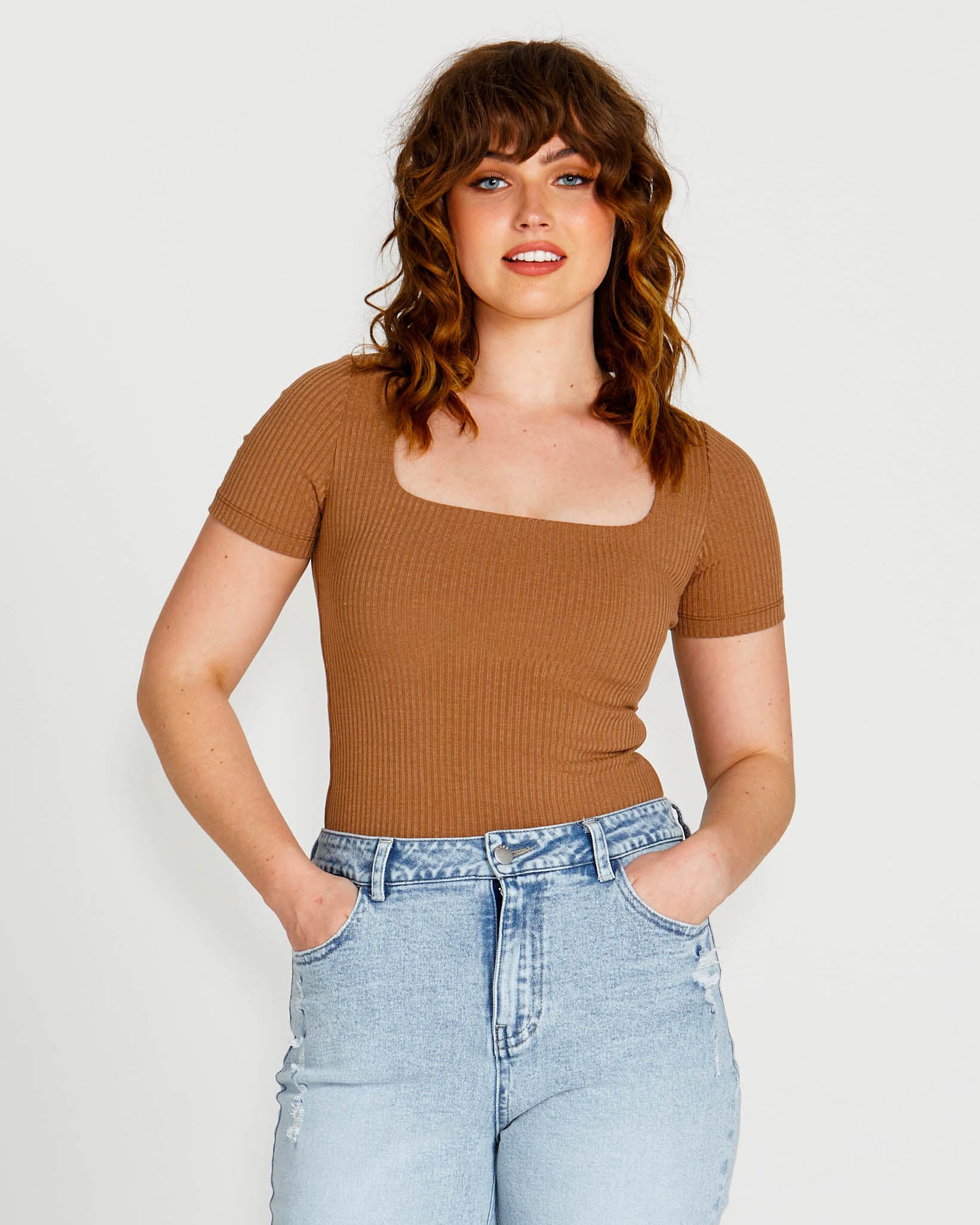 Aubrey Brown Top | Brown Aubrey Top | Beach Shakk Rainbow Beach