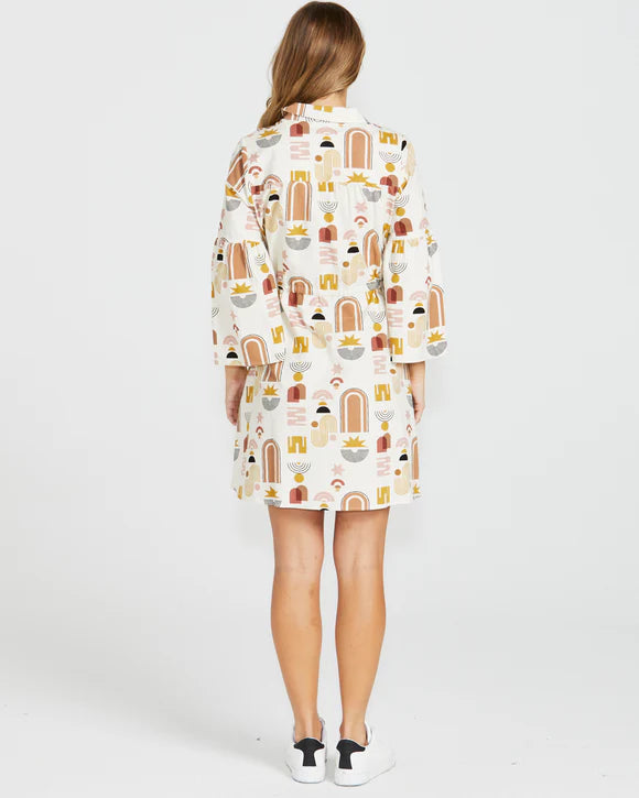 Roxy Balloon Dress - Abstract