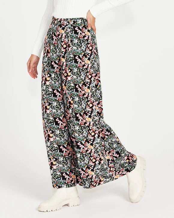 June Wide Leg Pant - Patchwork Floral