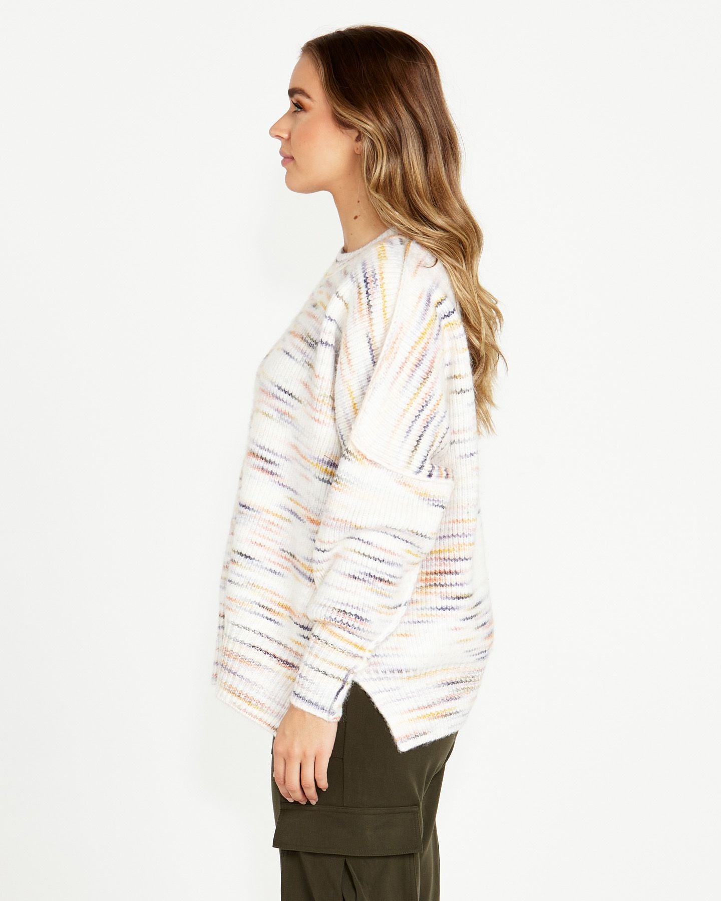Pepper Oversized Jumper - Rainbow Marle