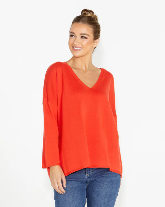 Angelina Red Reversible Knit | Red Knit | Beach Shakk Rainbow Beach