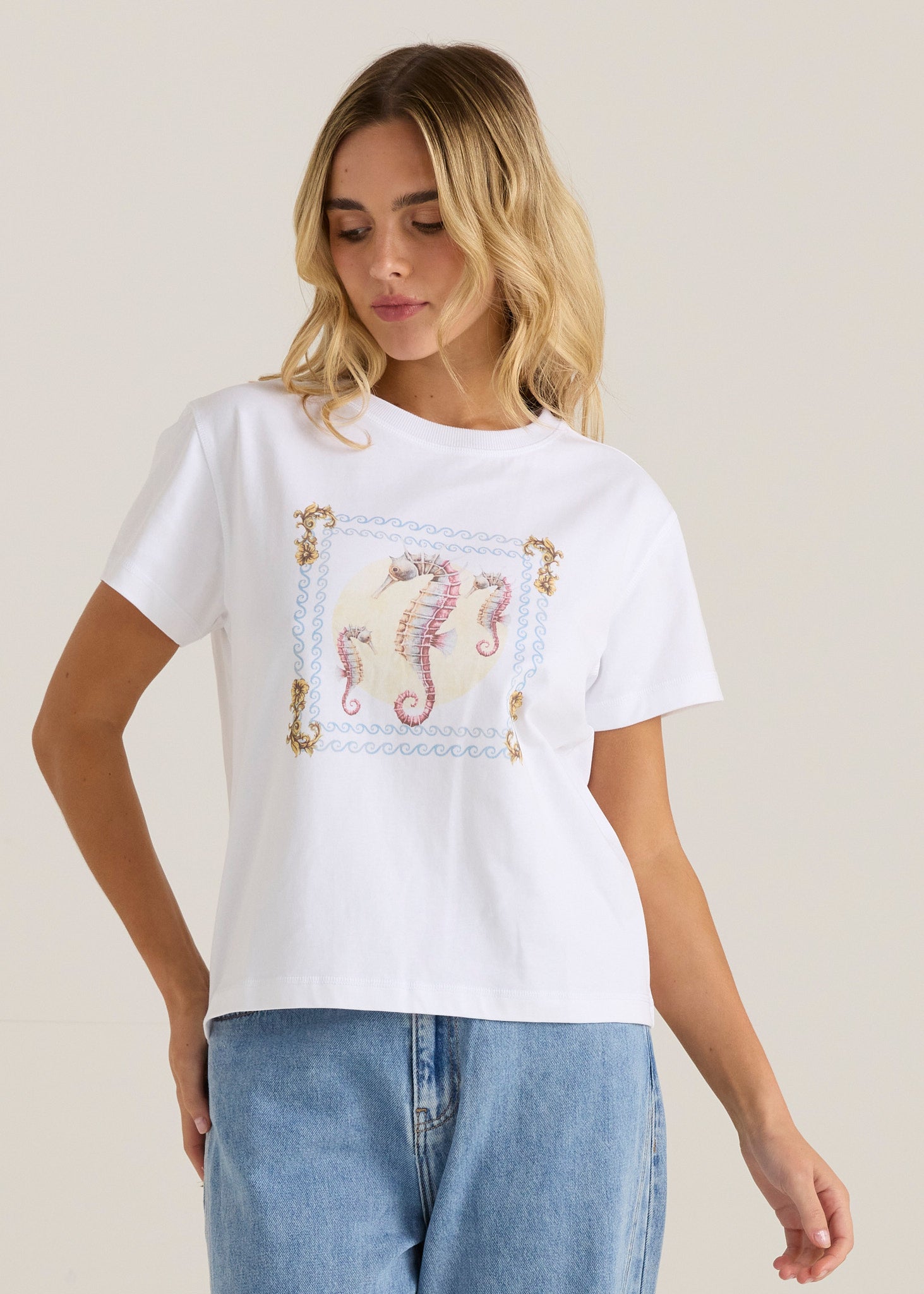 Ray Tee - Seahorse Print
