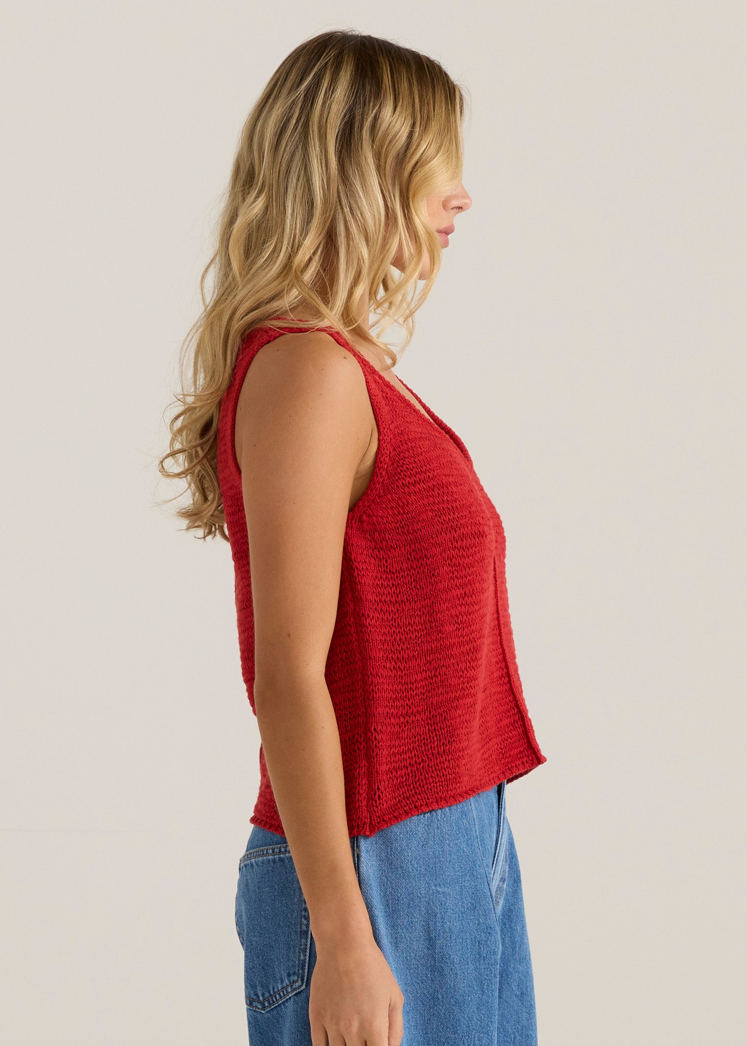 Penn Knit Top - Rust Red