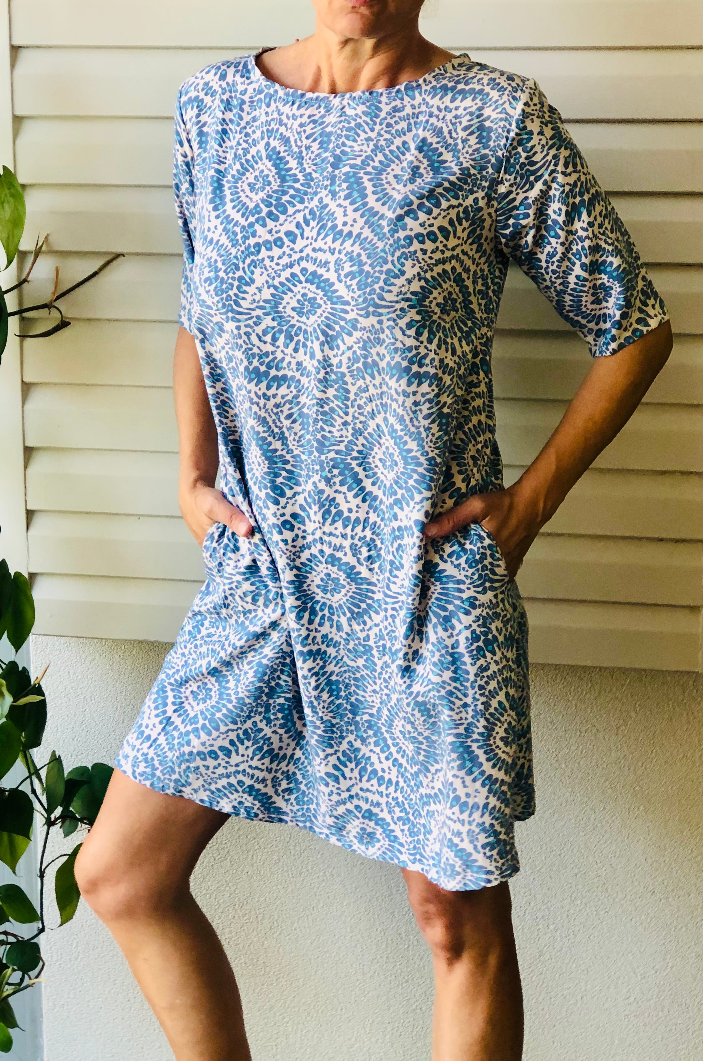 Avalon Blue Print Dress | Blue Print Dress | Beach Shakk Rainbow Beach