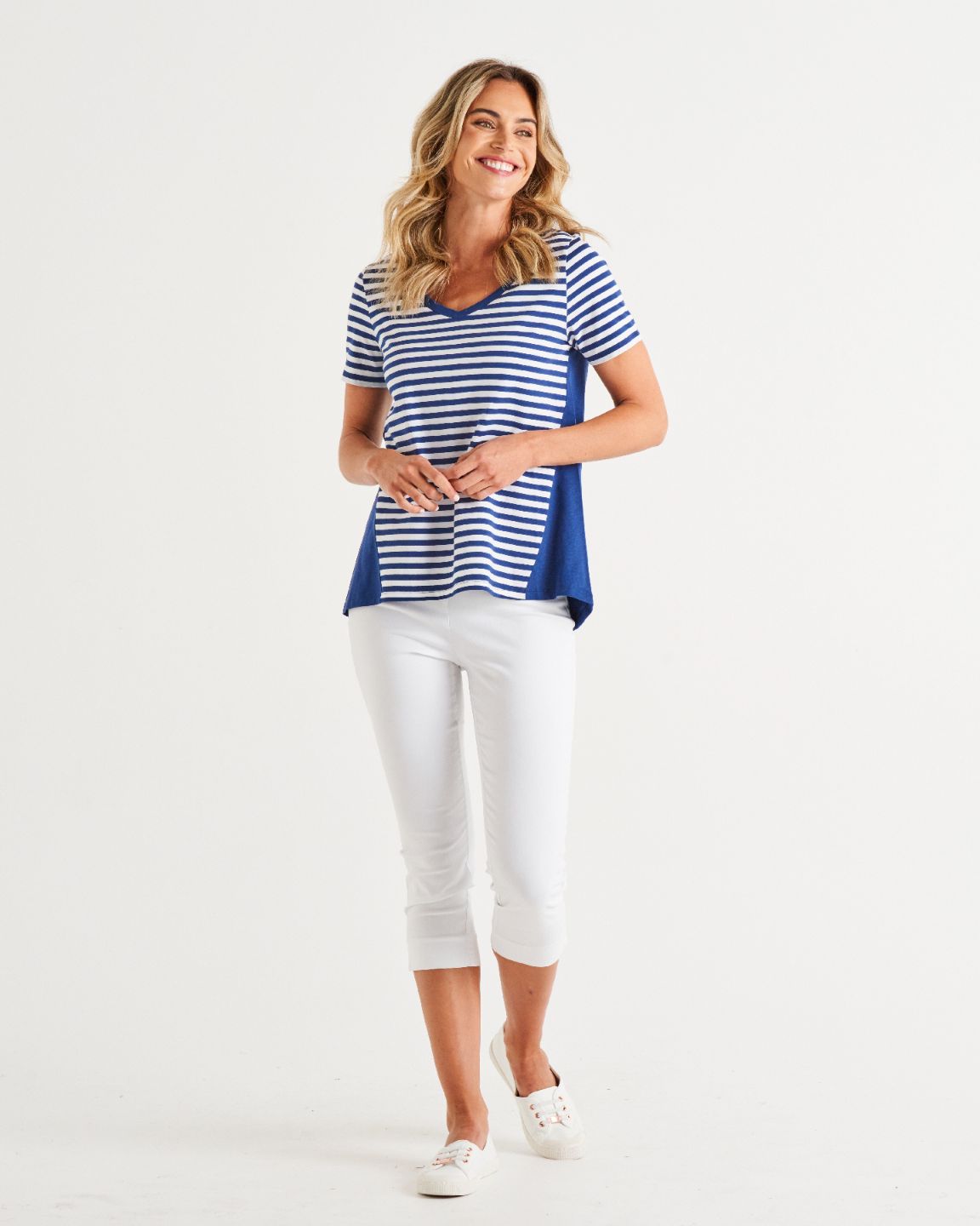 Luella Top - Ocean Stripe