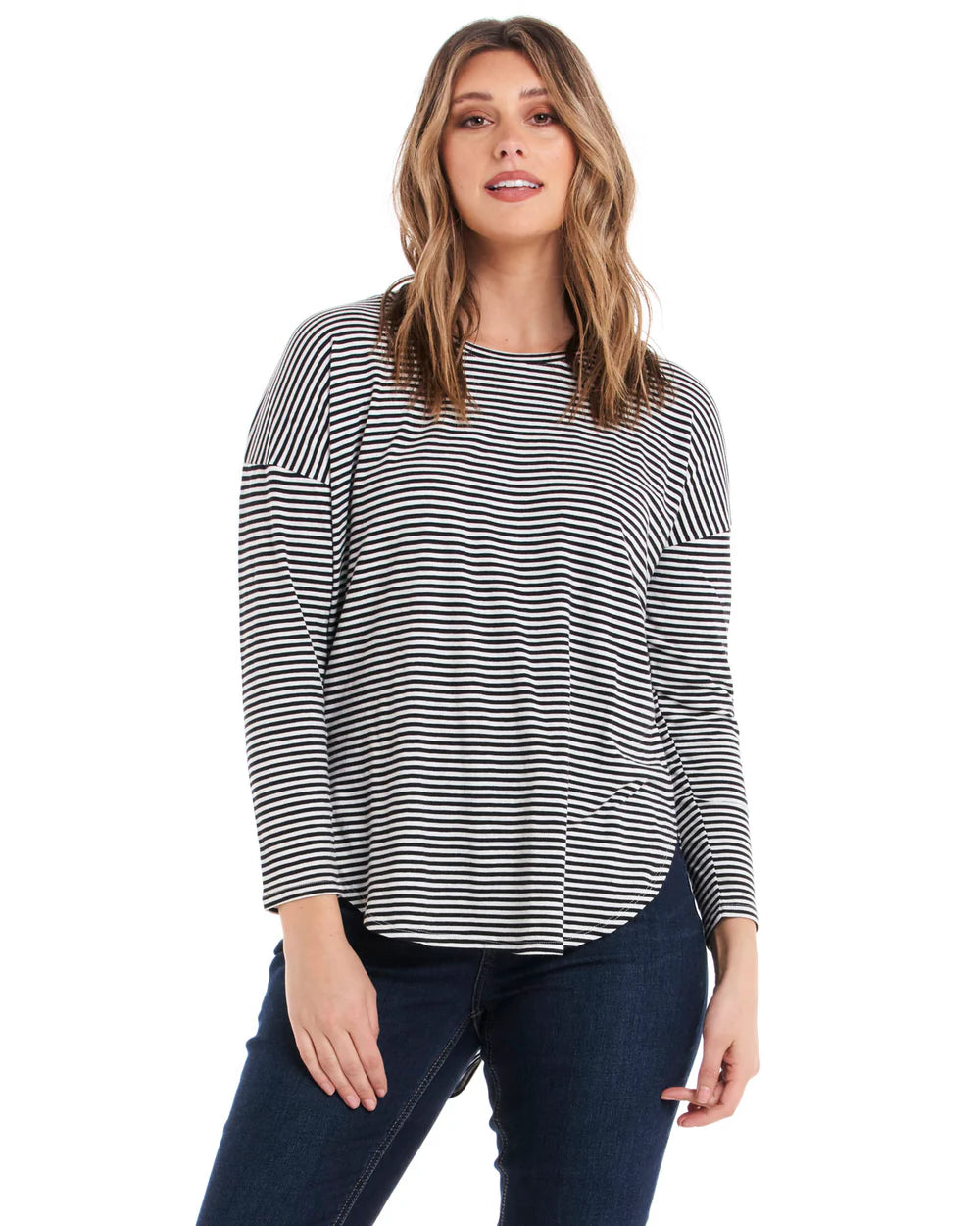 Jessie Long Sleeve Tee - Blue Stripe