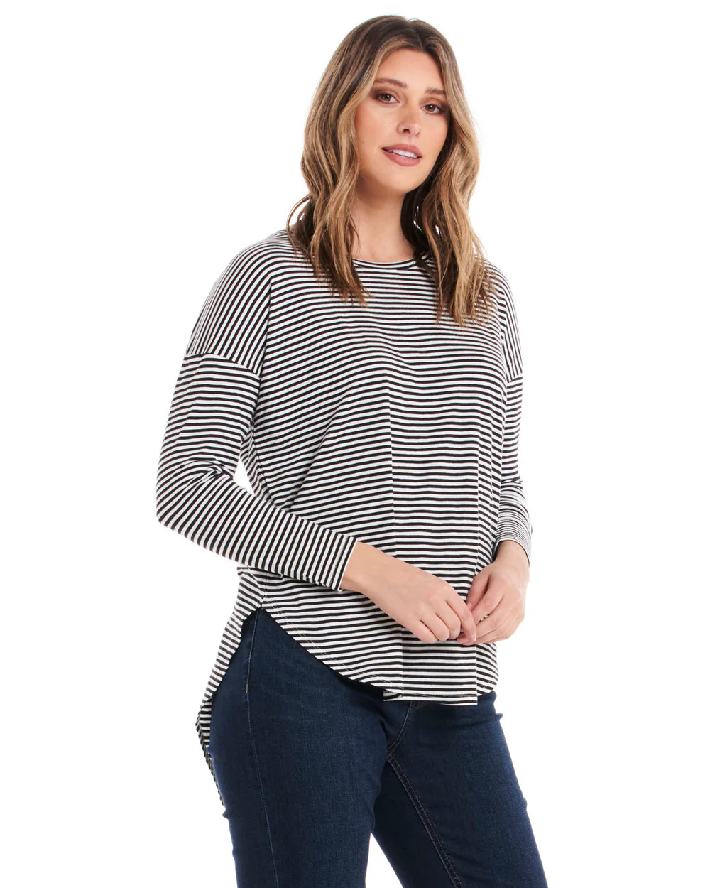Jessie Long Sleeve Tee - Blue Stripe