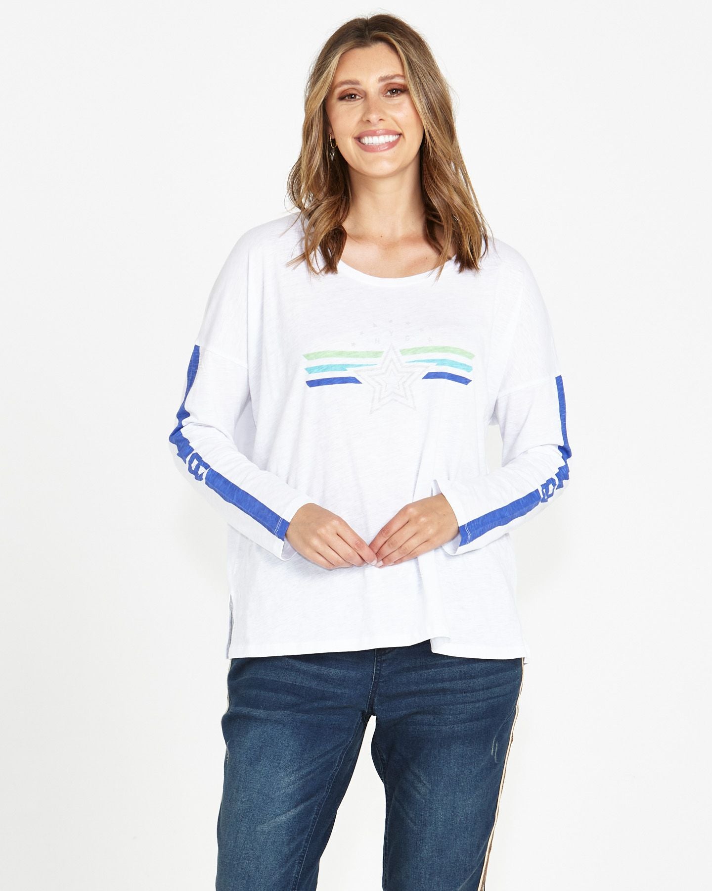 Layla Long Sleeve Tee - NYC Stars