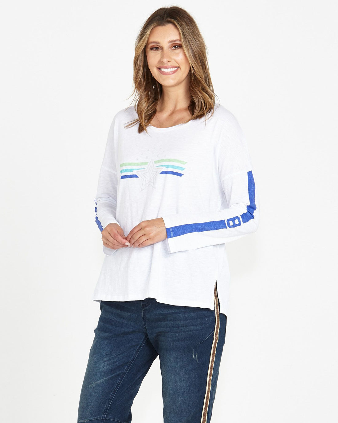 Layla Long Sleeve Tee - NYC Stars