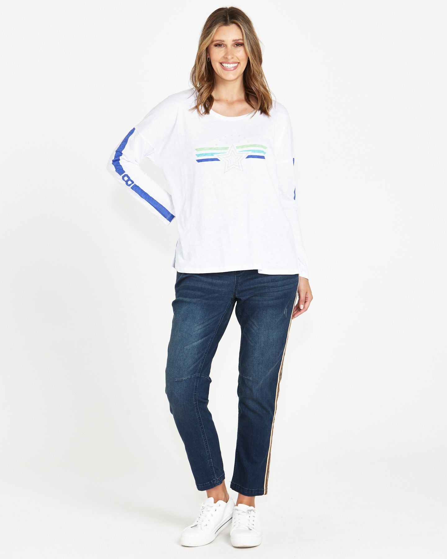 Layla Long Sleeve Tee - NYC Stars