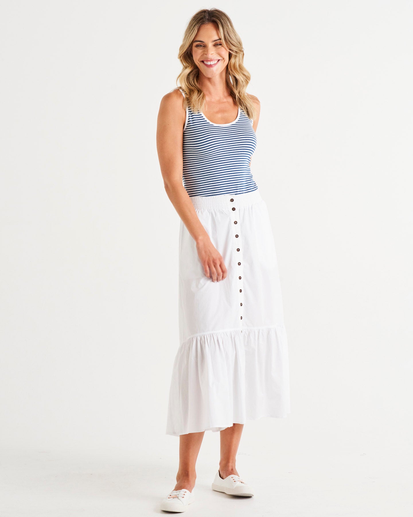 Emma Scoop Tank - Persian Stripe