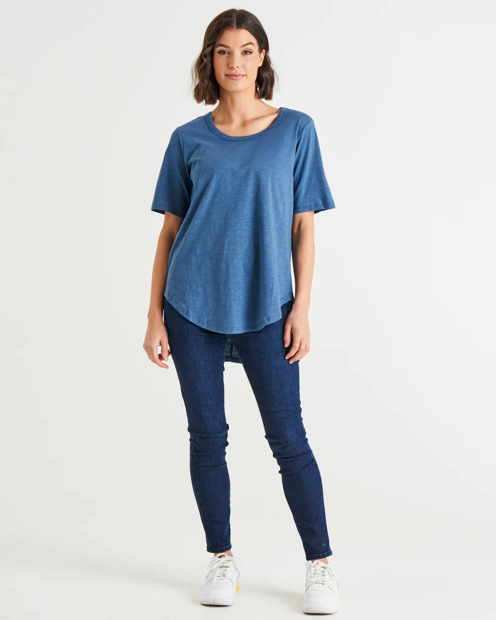 Ariana Steel Blue Tee | Steel Blue Tee | Beach Shakk Rainbow Beach