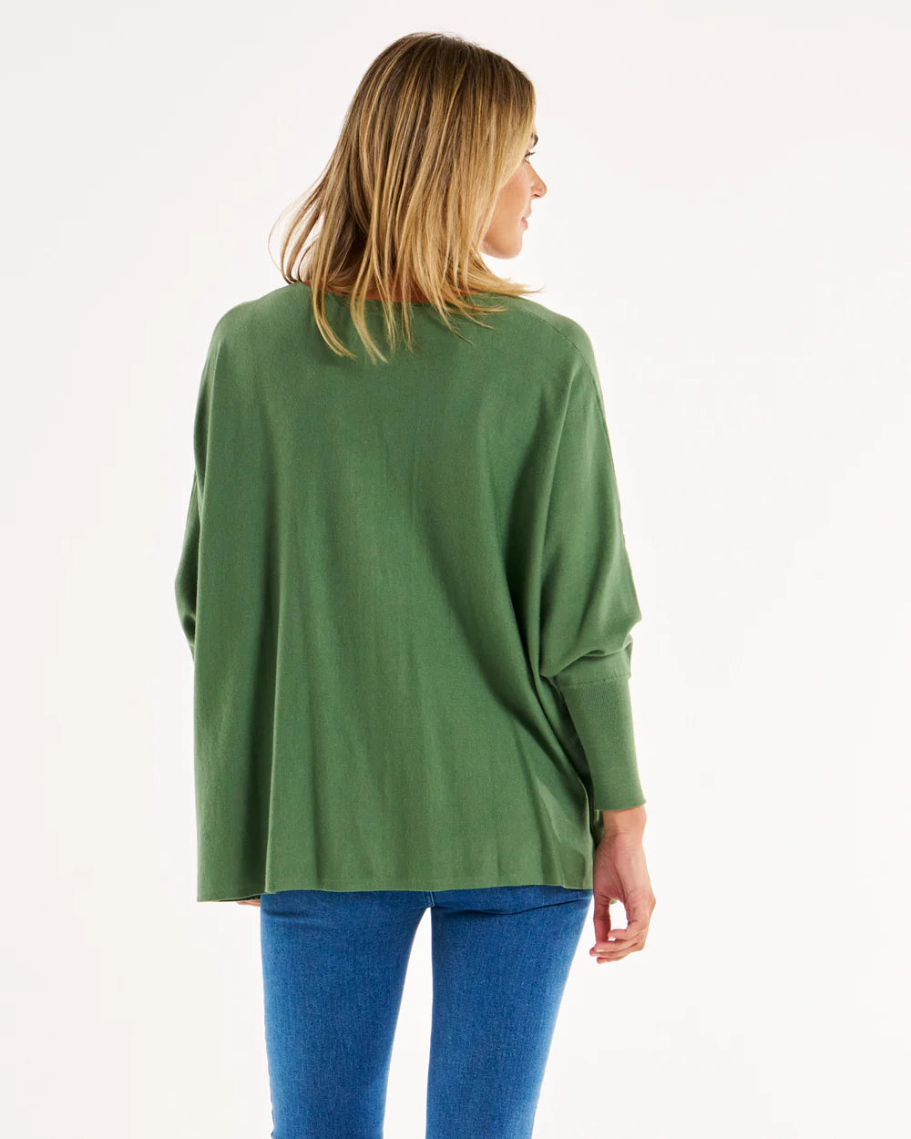 Destiny V-Neck Lightweight Knit Jumper - Powder Green