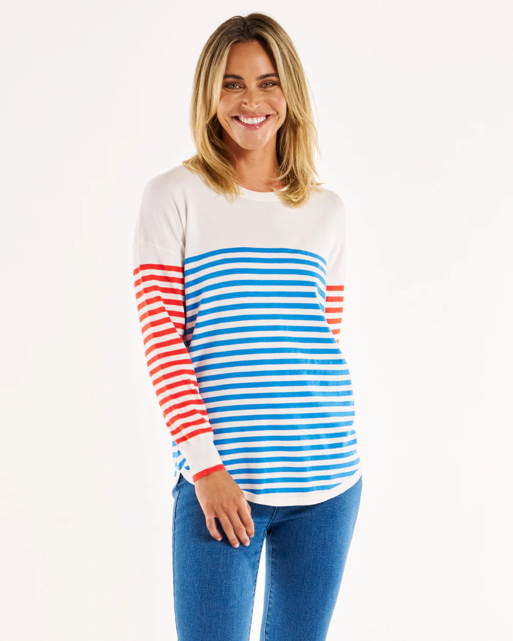 Sophie Knit - Blue & Red Stripe