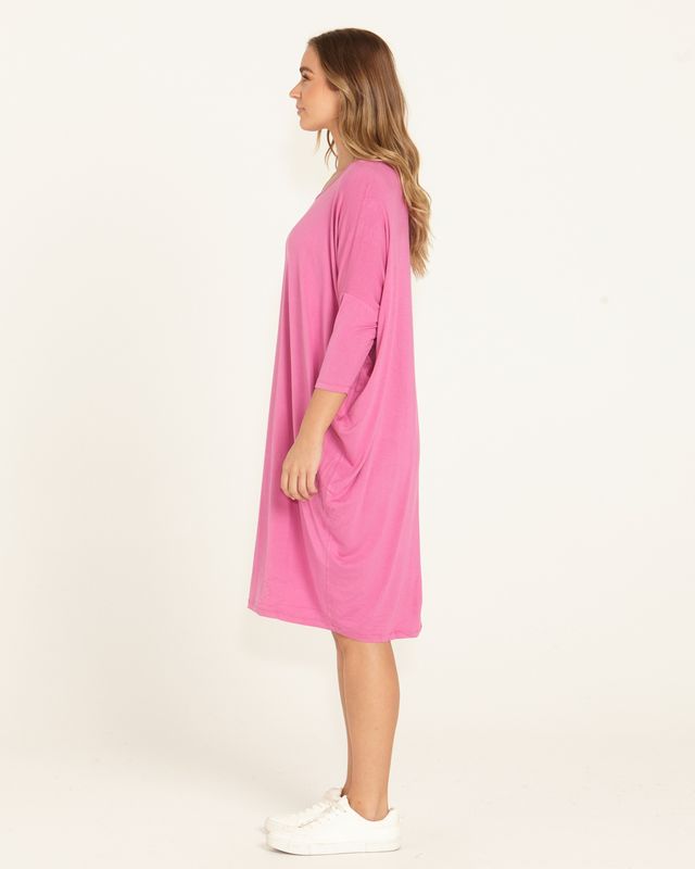 Lucia T-Shirt Dress - Winter Pink