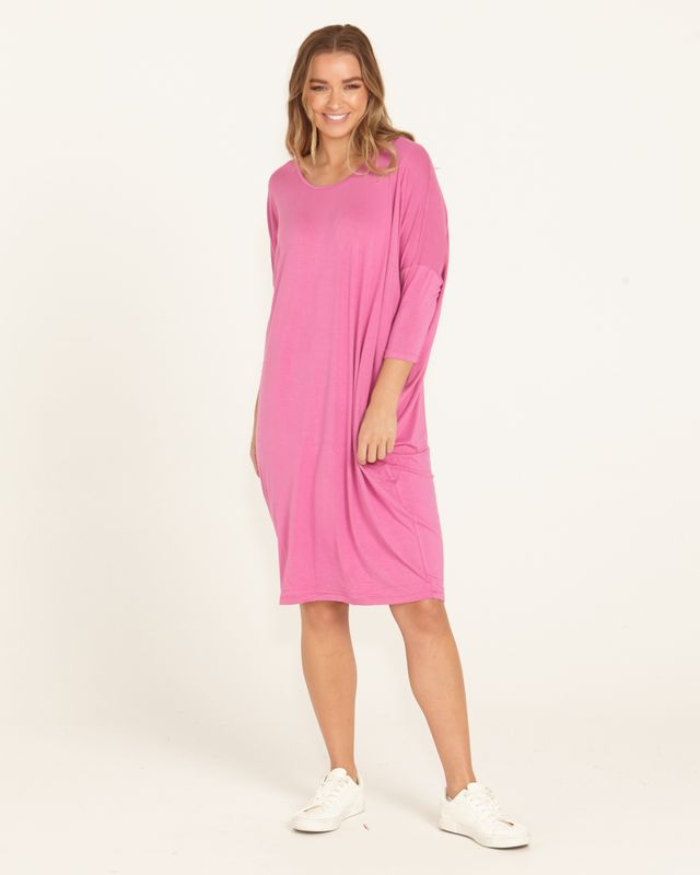 Lucia T-Shirt Dress - Winter Pink