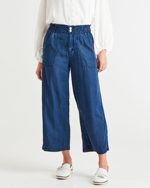 Lexton Mid-High Rise Pant - Dark Rinse