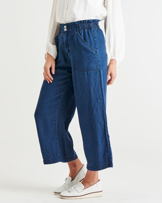 Lexton Mid-High Rise Pant - Dark Rinse