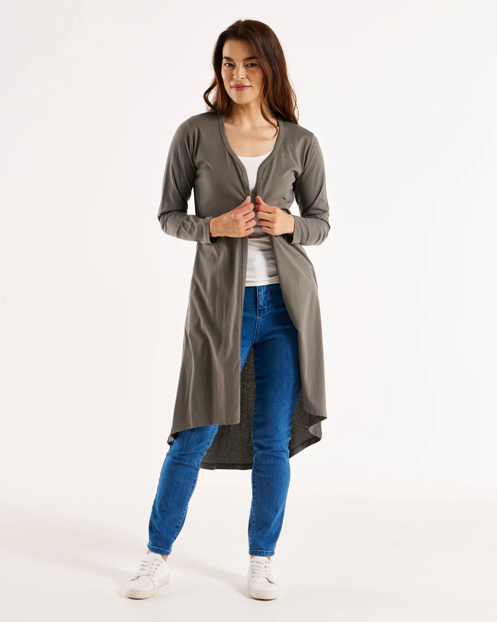 Byron Loose Sleeve Cardigan - Ash Green