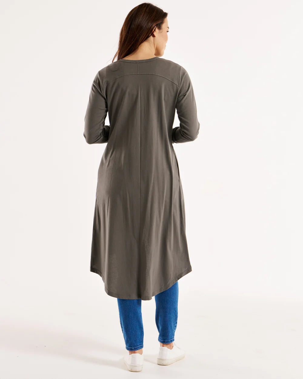 Byron Loose Sleeve Cardigan - Ash Green