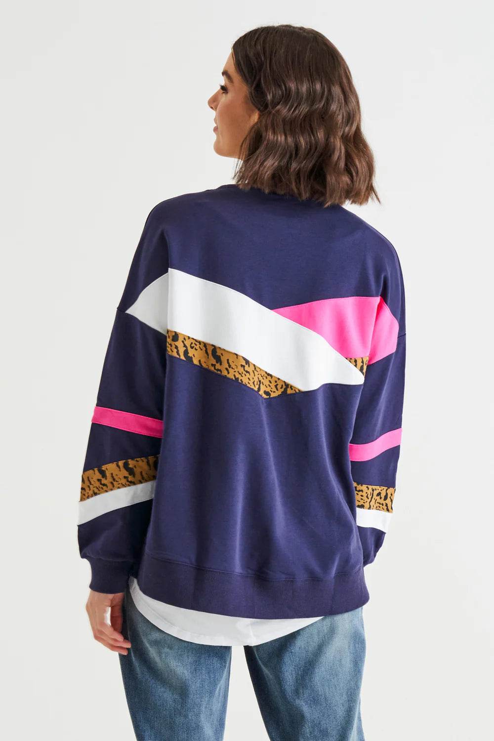 Blue Splice Sweatshirt | Addie Sweatshirt | Beach Shakk Rainbow Beach