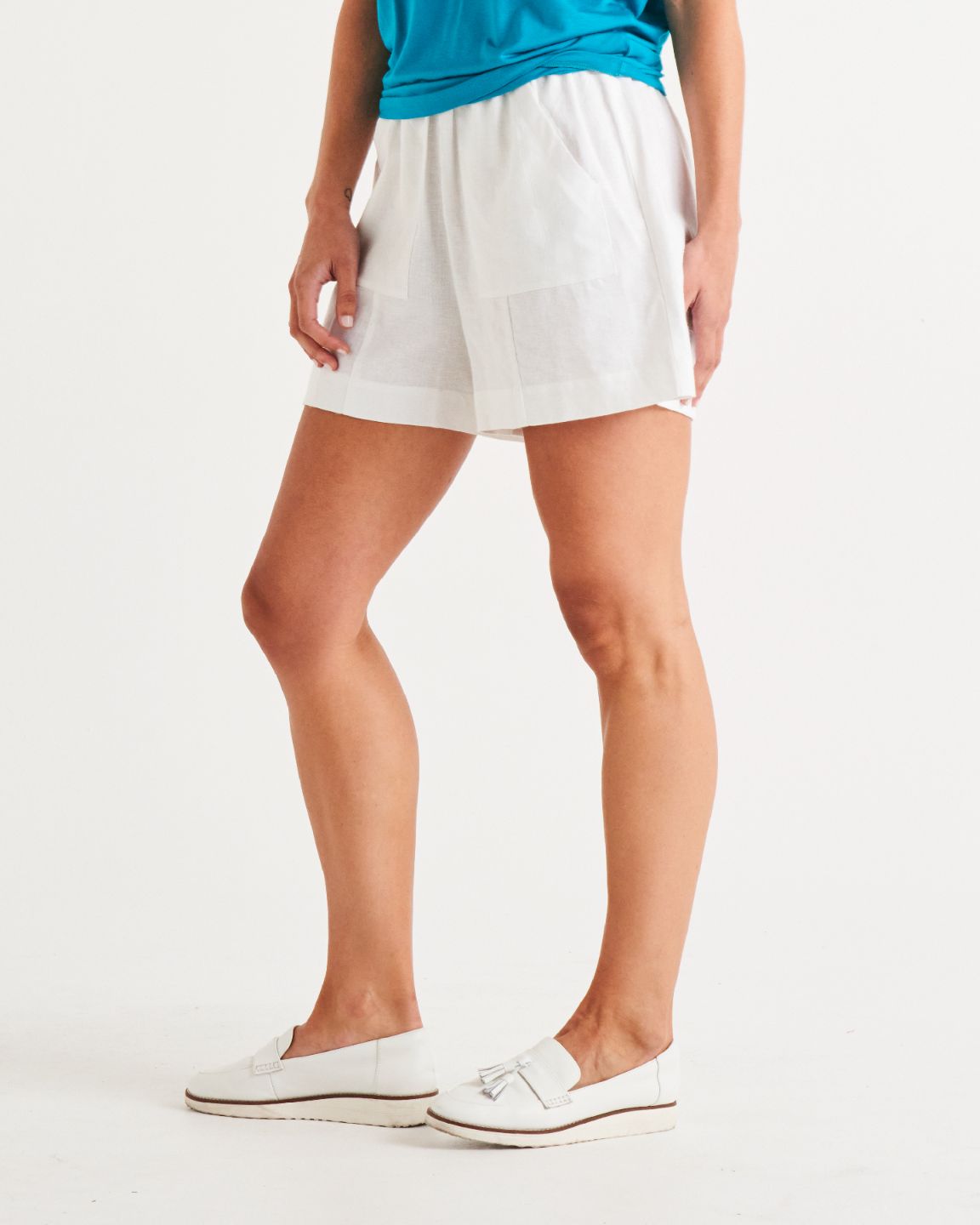 Baker White Shorts | White Shorts | Beach Shakk Rainbow Beach