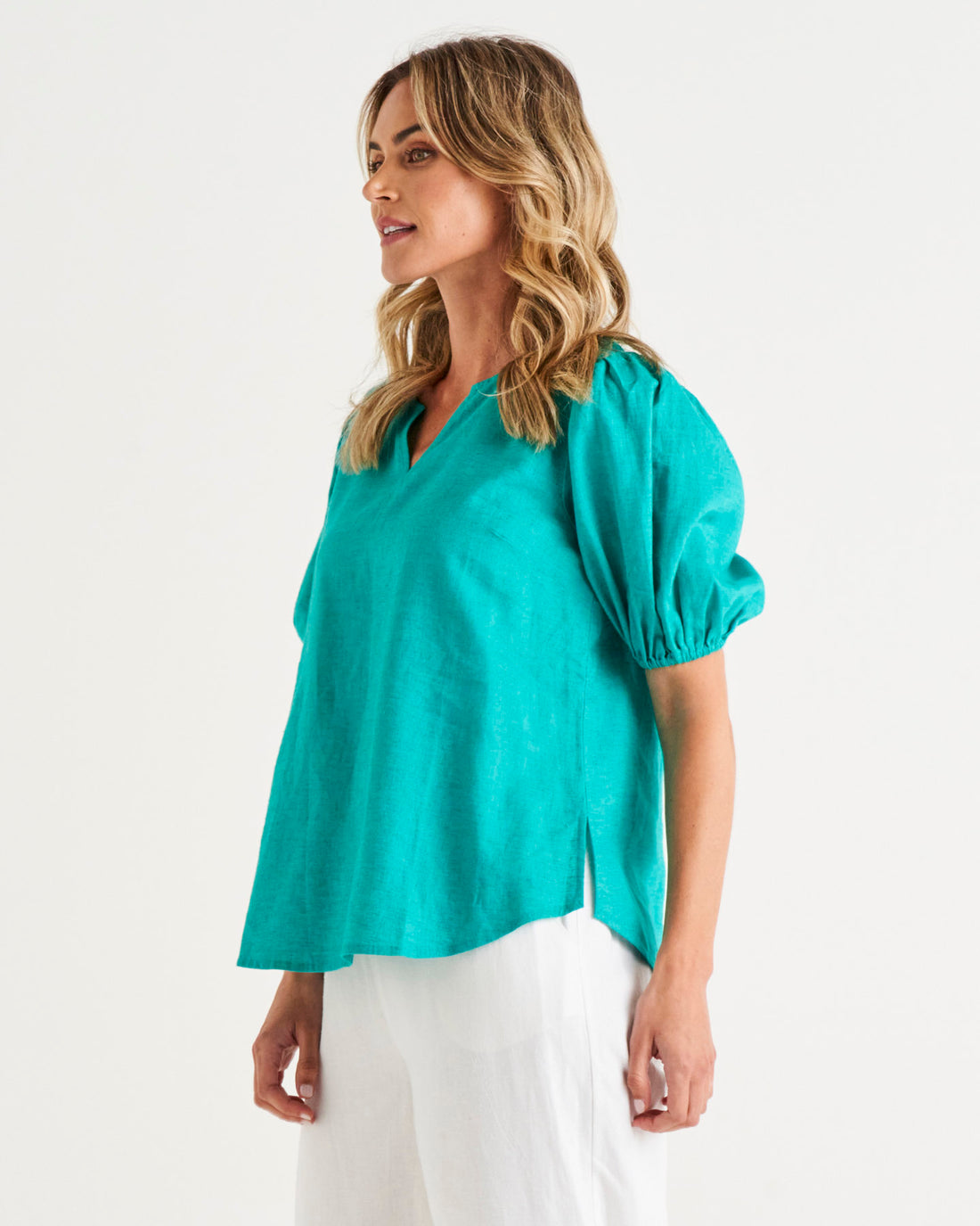 Alba Teal Blouse | Alba Blouse in Teal | Beach Shakk Rainbow Beach