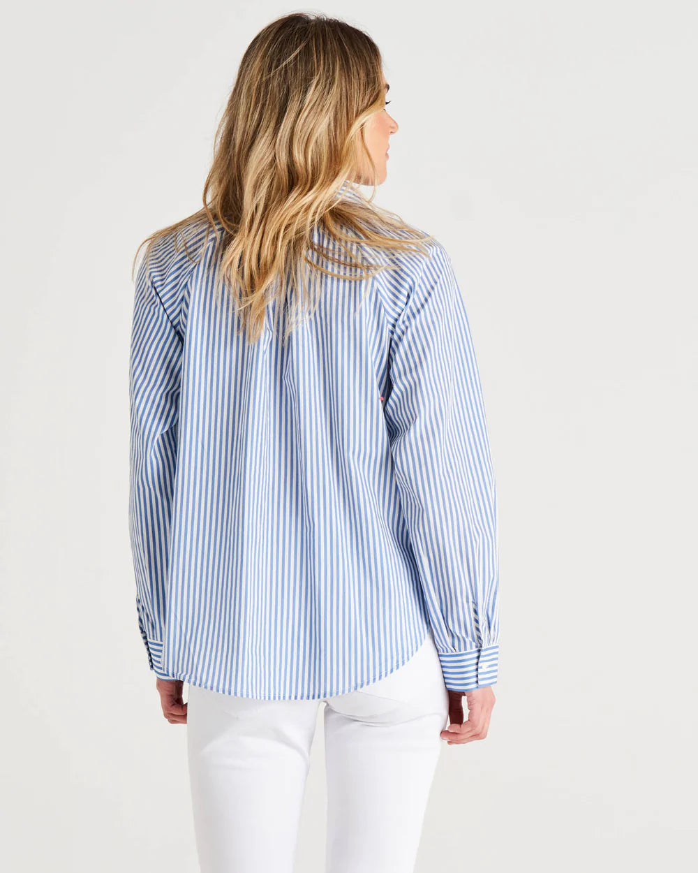 Jackie Blouse - Blue Stripe