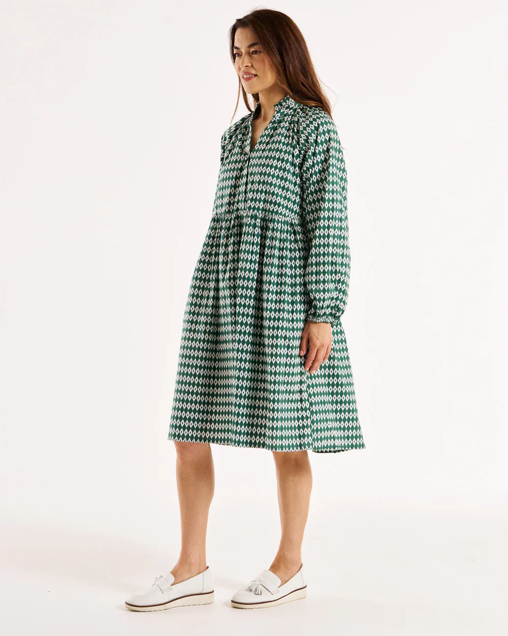 Cottage Relaxed Dress - Diamond Print