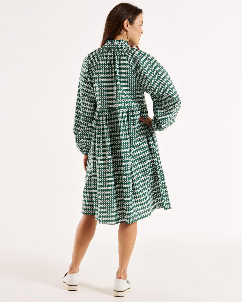 Cottage Relaxed Dress - Diamond Print