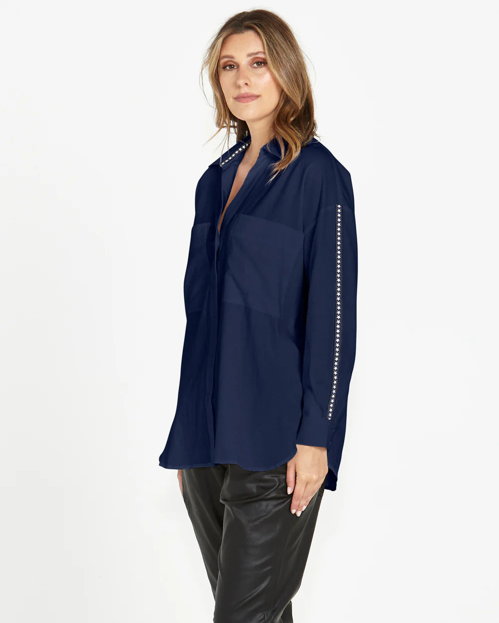 Delia Star Shirt - Blue Stars