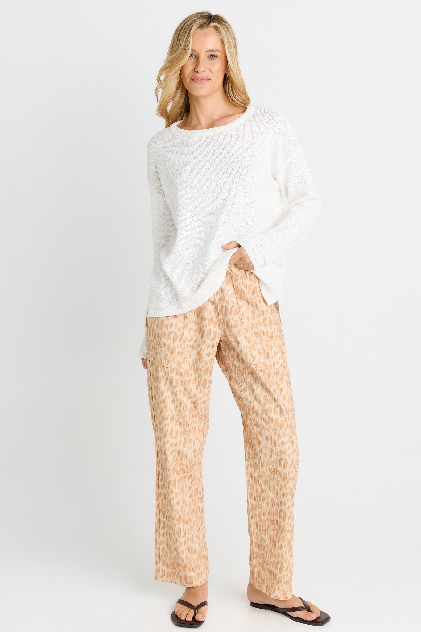 Quinn Cotton Joggers - Ocelot Print