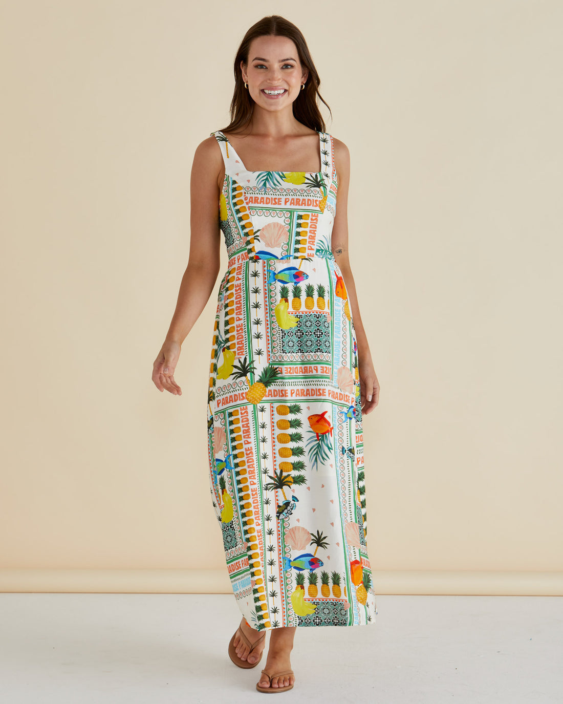 Tegan Midi Dress - Paradise Print