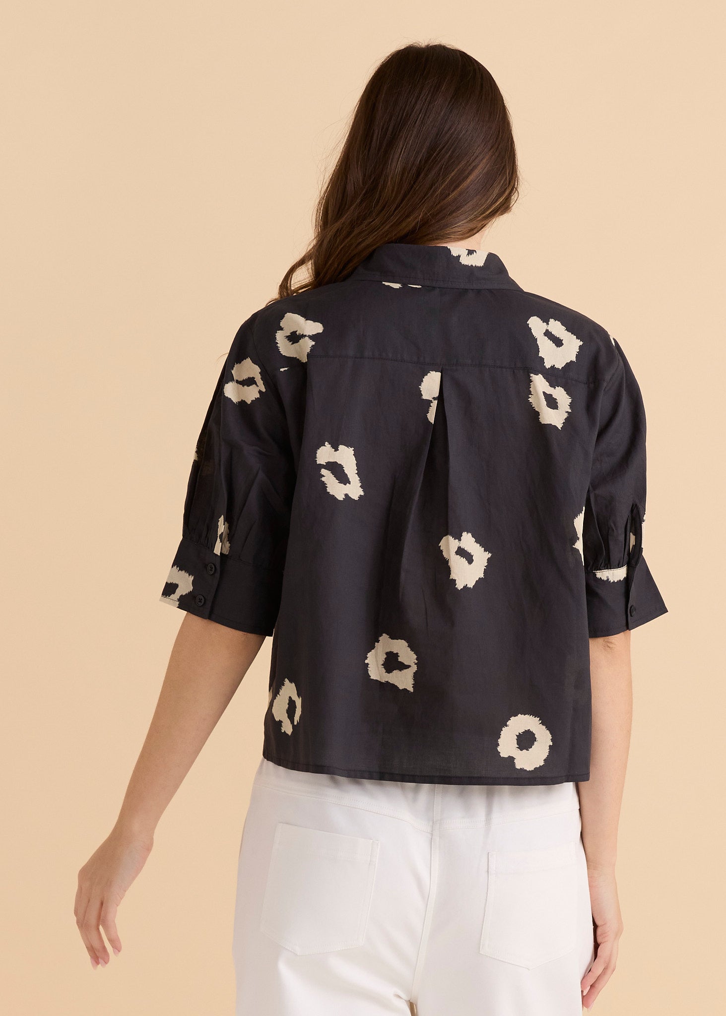 Reagan Poplin Shirt - Leopard Print