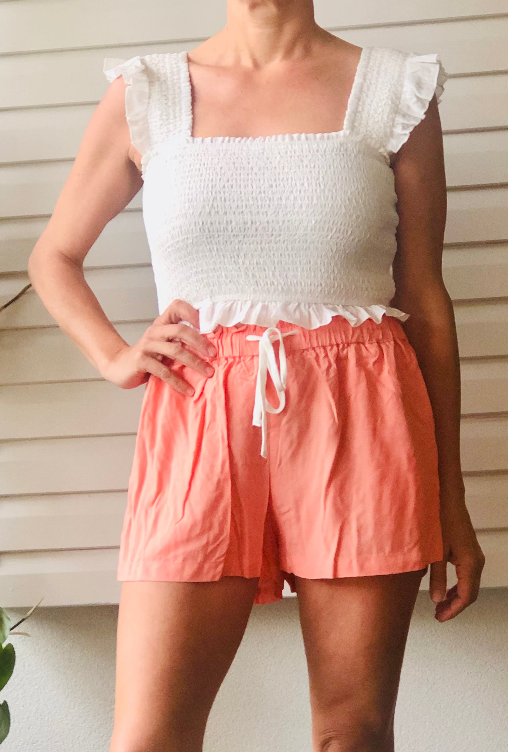 Bailey Coral Shorts | Coral Bailey Shorts | Beach Shakk Rainbow Beach