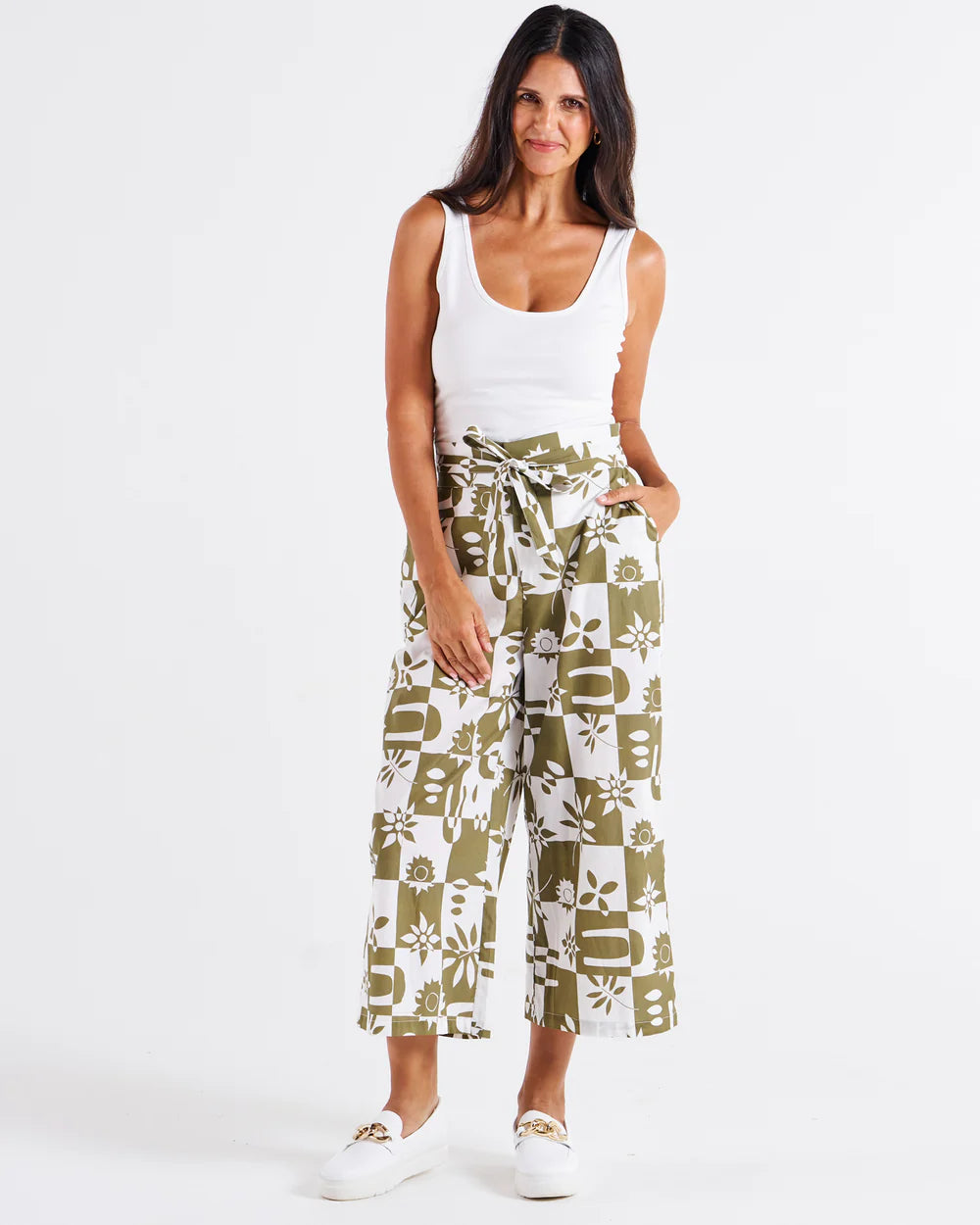 Cabo Crop Pant - Geo Floral