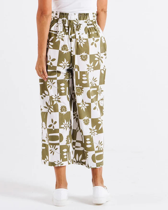 Cabo Crop Pant - Geo Floral