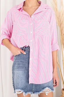 Distressed Denim Skirt - Dark Blue