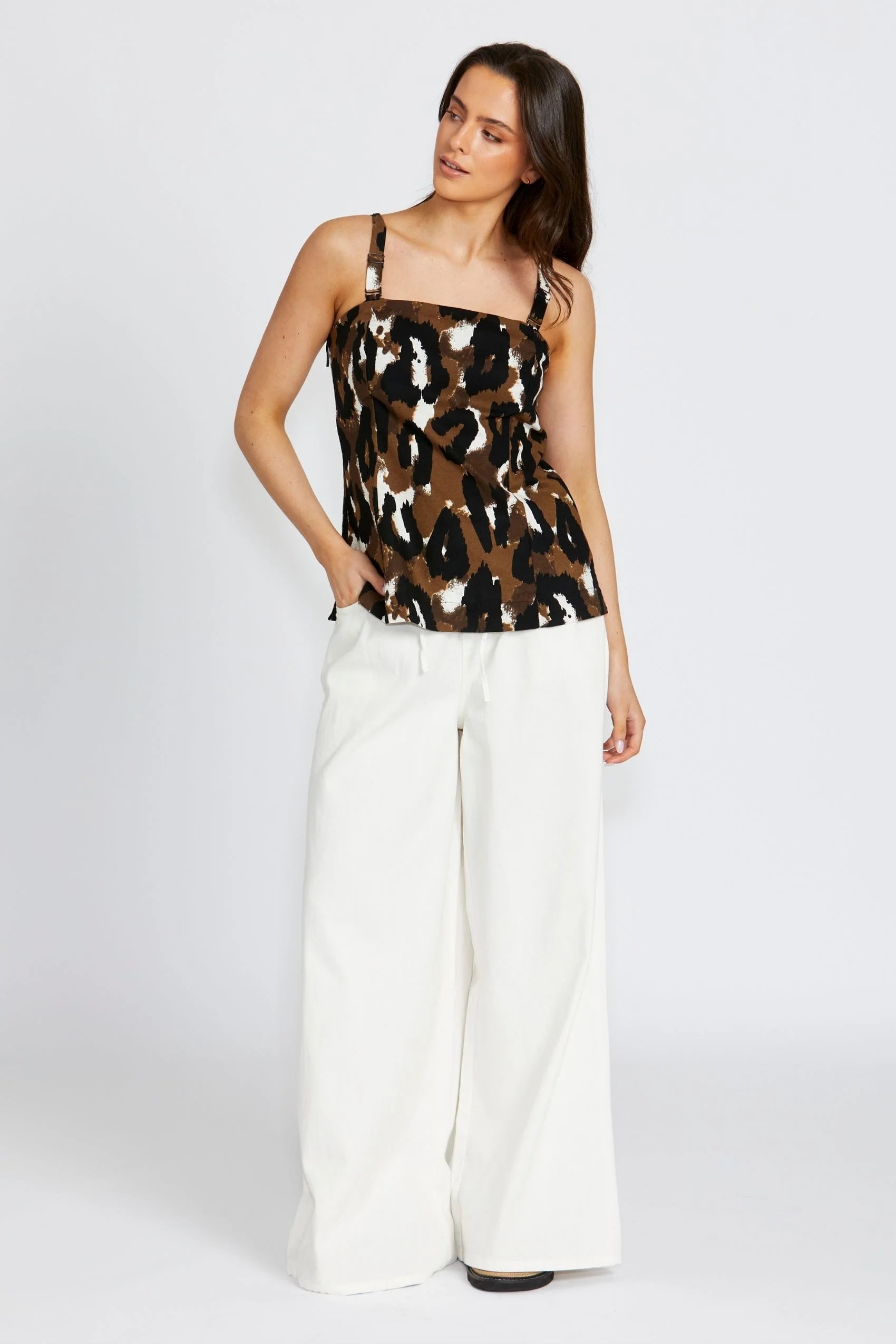 Ella Top - Animal Print
