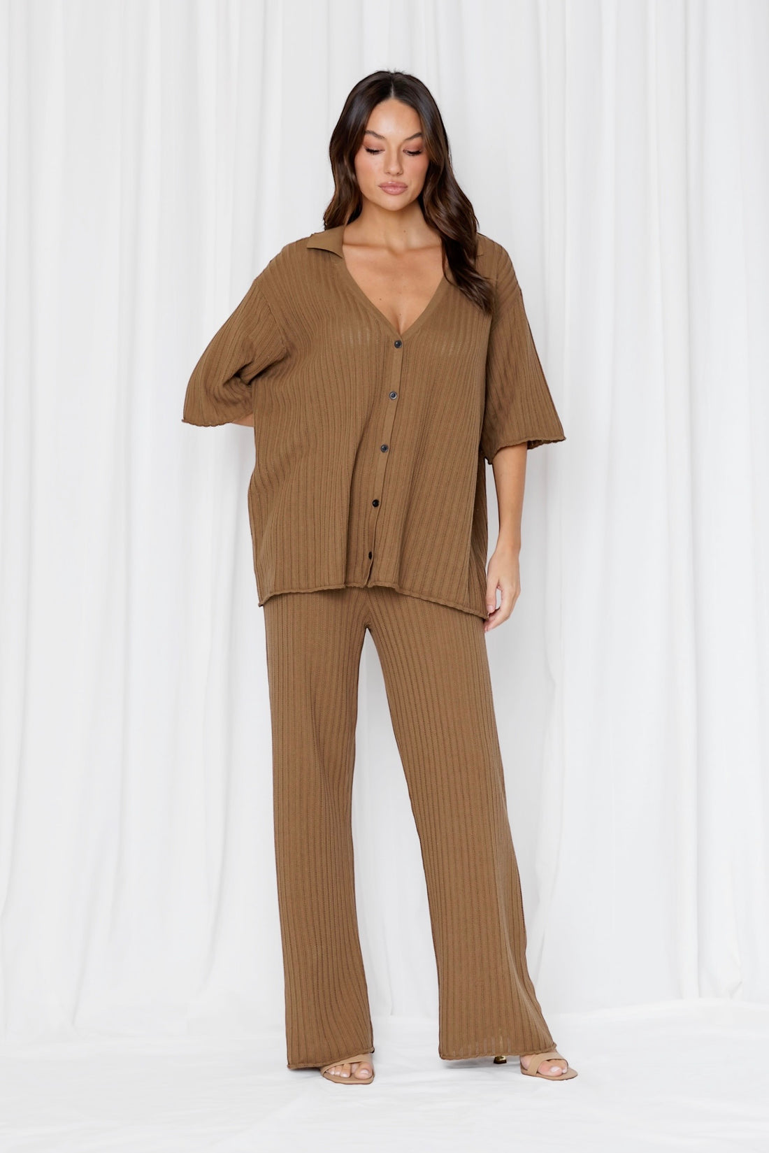 Ellery Cotton Knitted Shirt - Mocha