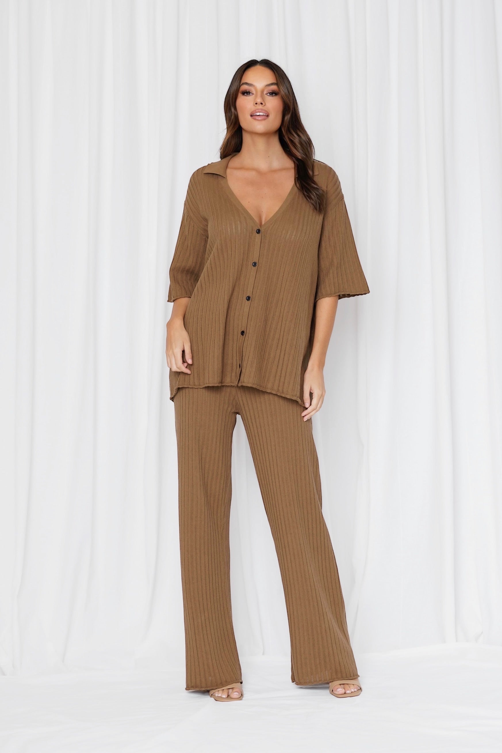 Ellery Cotton Knitted Pants - Mocha