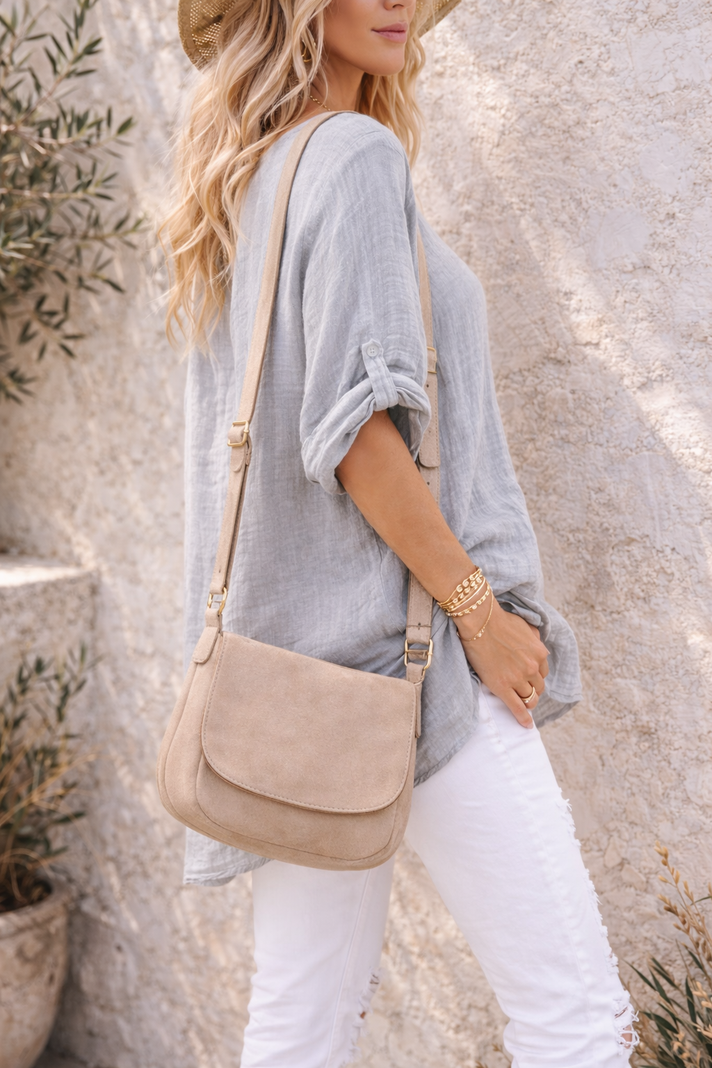 Flora Top - Chambray