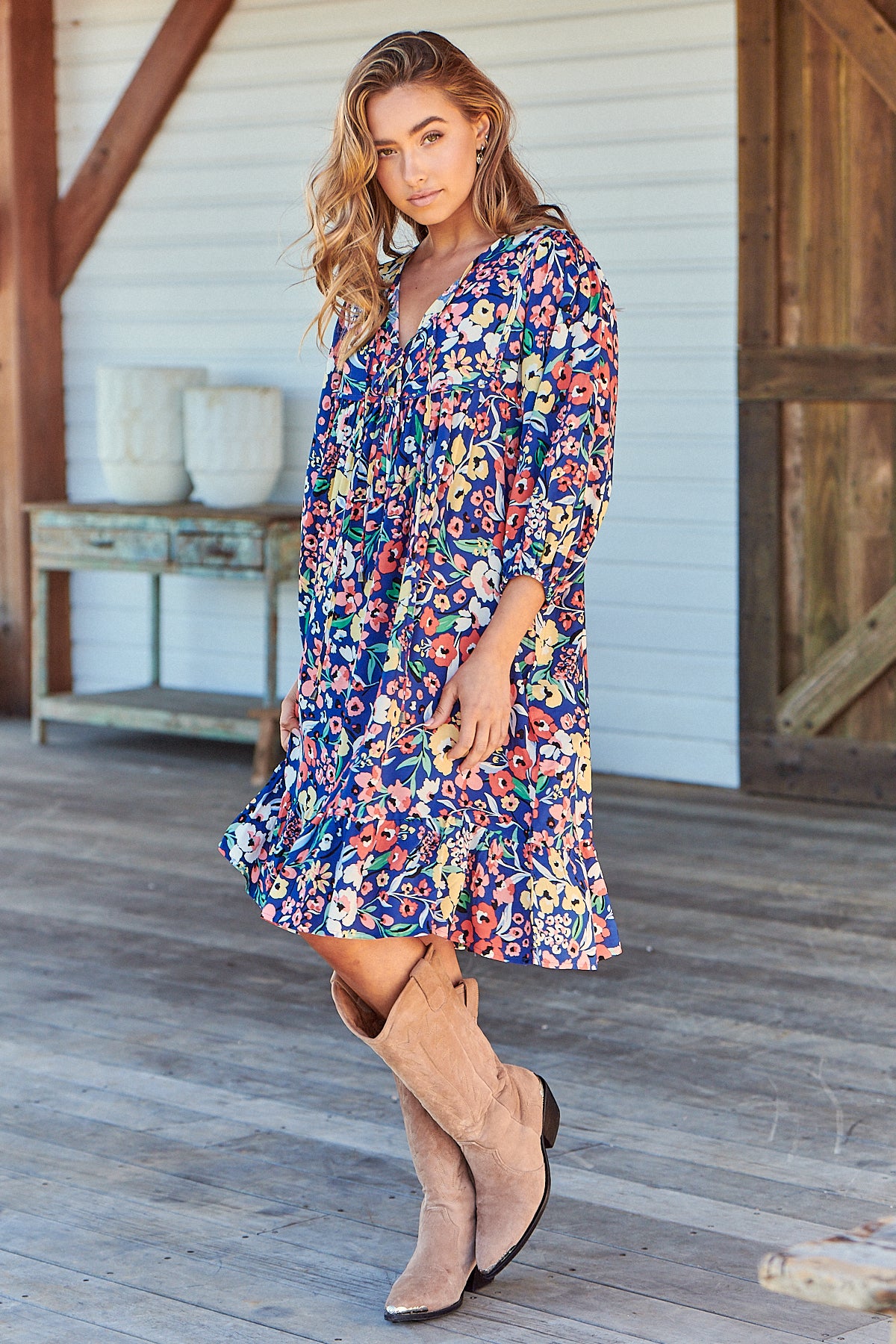 Carnation Print Dress