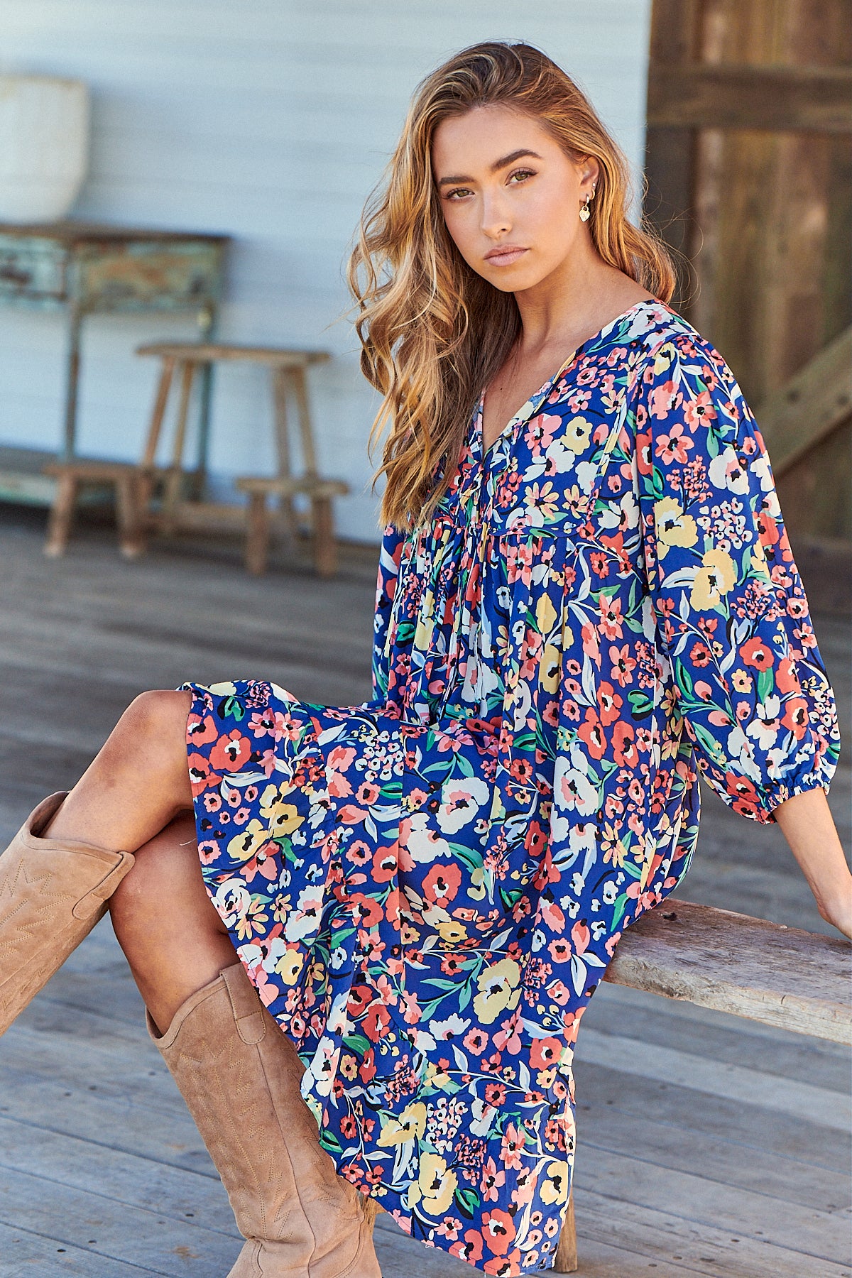 Carnation Print Dress